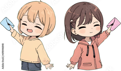 手紙を出す子供達