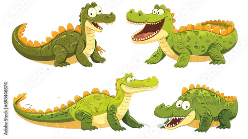 Cute Cartoon Crocodile Set