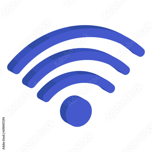 Premium download icon of wifi signal 

