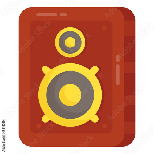 Vector design of woofer, flat icon

