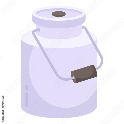 An icon design of milk can

