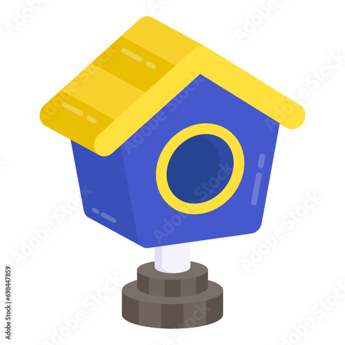 Creative design icon of birdhouse 

