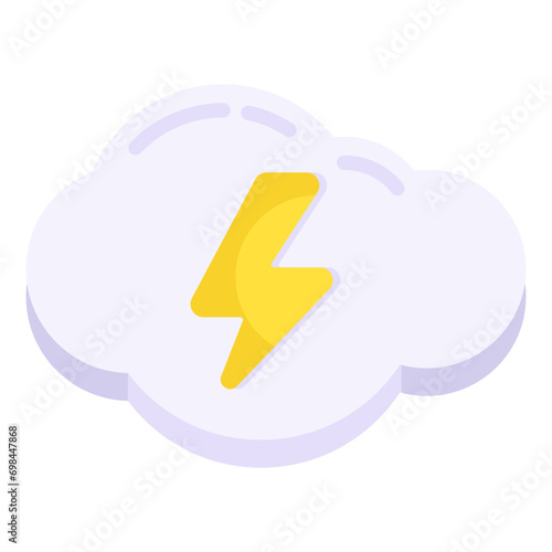 Thunderstorm icon in perfect design

