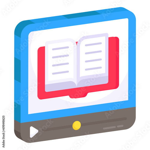 Trendy design icon of electronic book 

