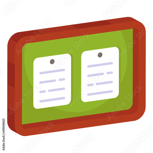 Trendy design icon of noticeboard 

