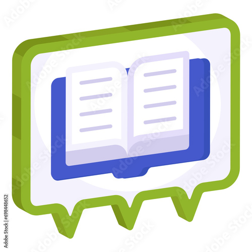 Trendy design icon of educational chat 

