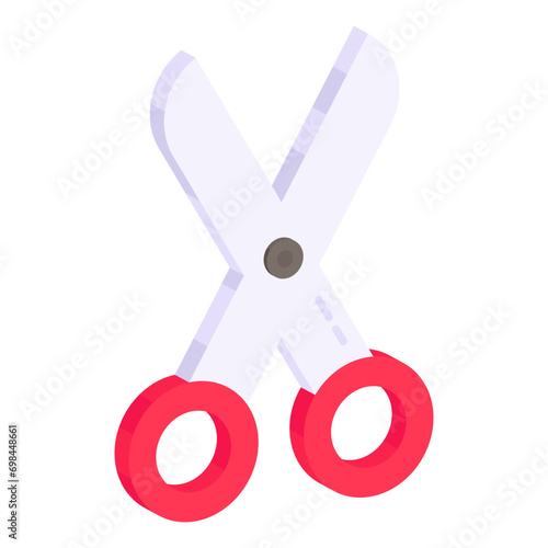 Trendy vector design of scissors

