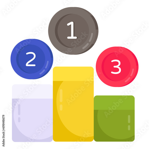 Position ranking board, icon of leaderboard

