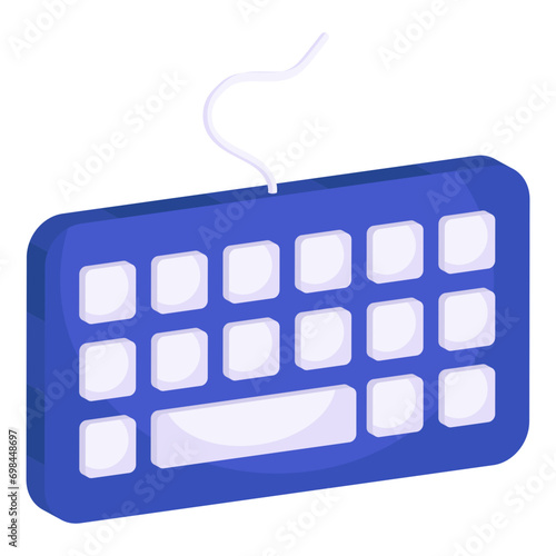 Trendy design icon of wired keyboard 


