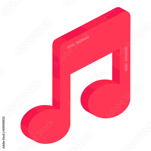 Perfect design icon of music note

