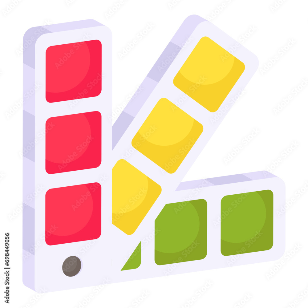      A creative design vector of paint swatches 

