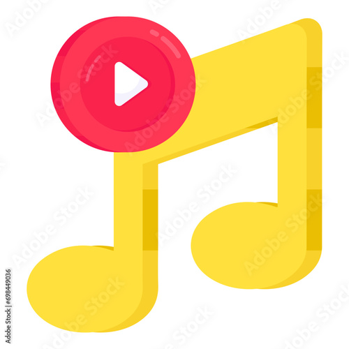 Premium download icon of music note

