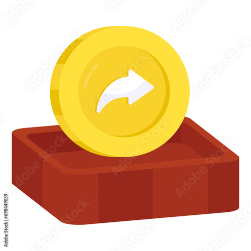 Forward arrow icon, editable vector

