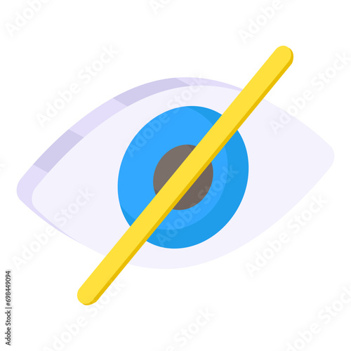 A unique design icon of blindness 

 photo