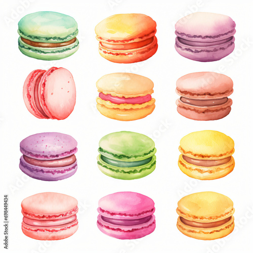 Watercolor Macaron