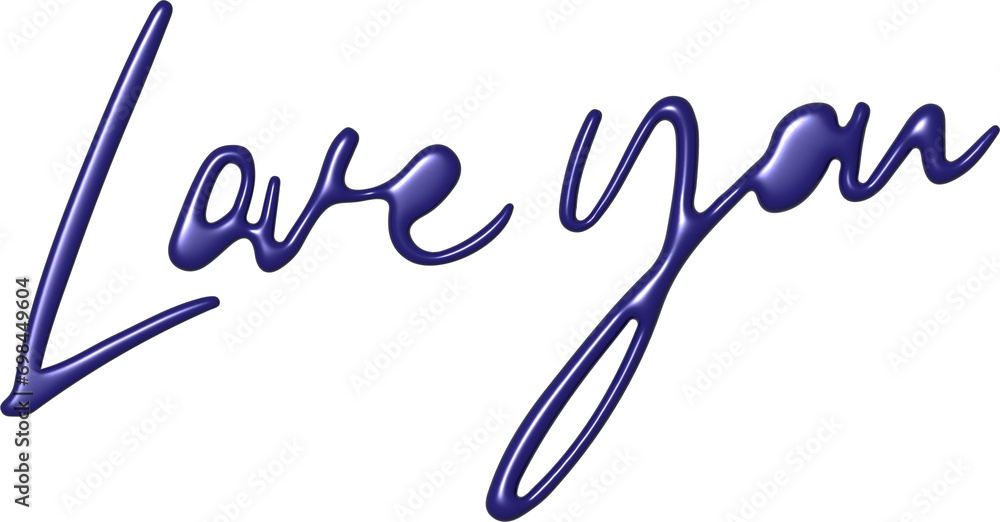 Blue lettering. Love you Blue lettering. Love you
