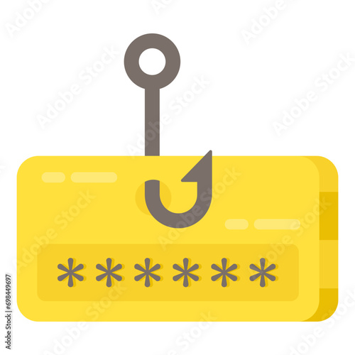 An editable design icon of password phishing

