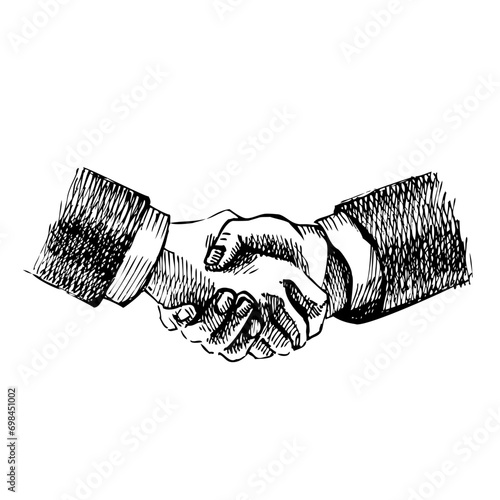 Hand drawn sketch business vector isolated illustration