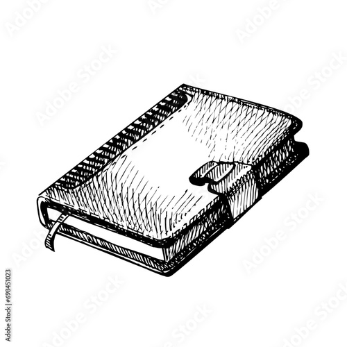 Hand drawn sketch business vector isolated illustration