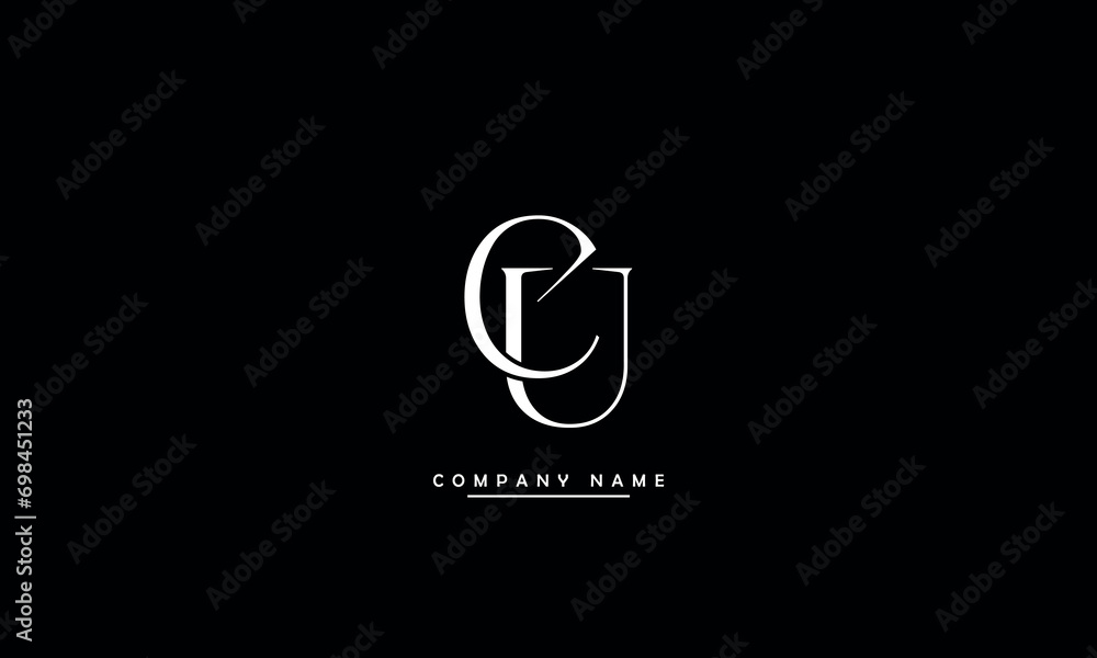 CU, UC, C, U Abstract Letters Logo Monogram CU, UC, C, U Abstract Letters Logo Monogram