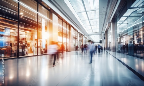 A Multitude of Individuals Gracefully Strolling Through an Elegant Corridor