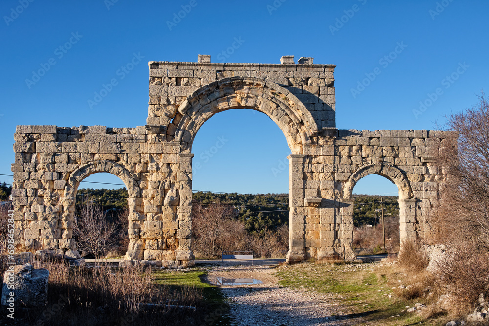 North Gate Remains Of Ancient City Of Diocaesarea (Uzuncaburc), Mersin, Turkey