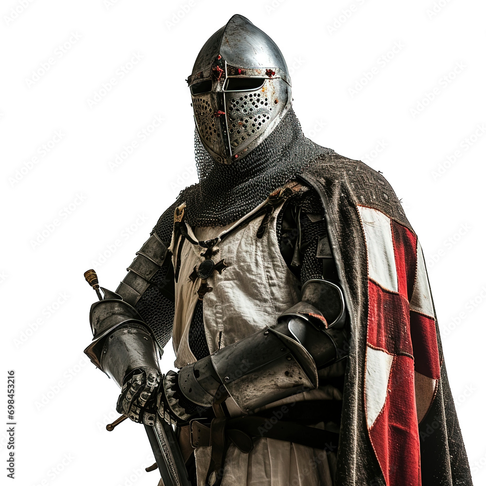 Medieval Knight Templar Isolated Medieval Knight Templar Isolated