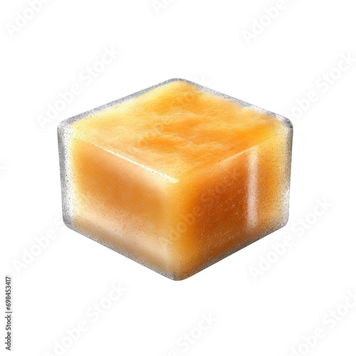 Metal sponge for washing dishes isolated on transparent background