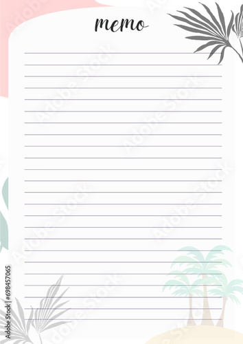 Memo and exotic plants, forms_A4_TSP