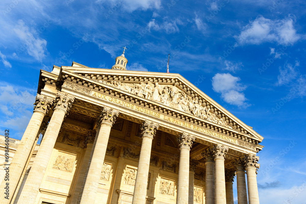 Fototapeta premium The Pantheon , in Europe, in France, in Ile de France, in Paris, in summer, on a sunny day.