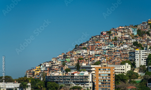 Wallpaper Mural Bright Sunny Day Highlighting the Contrast Between Favela and Modern Buildings Torontodigital.ca