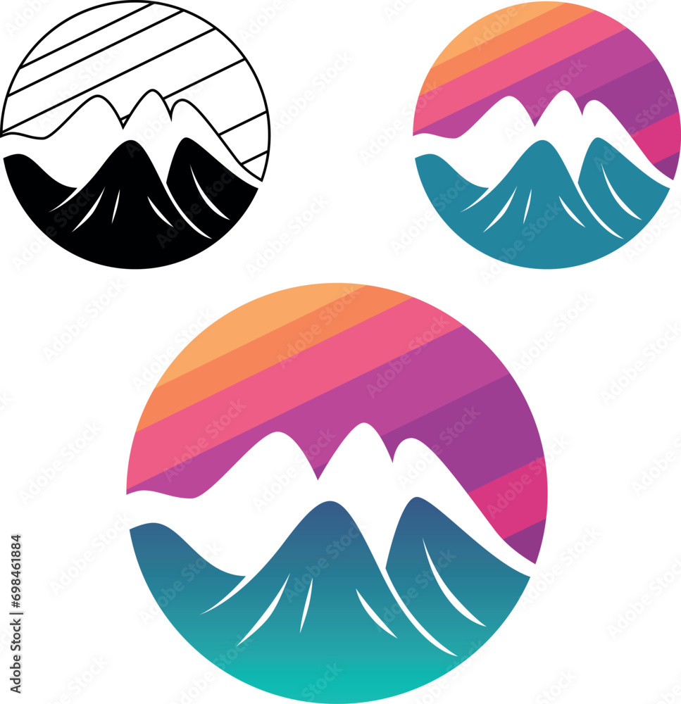 The logo of the mountain The logo of the mountain