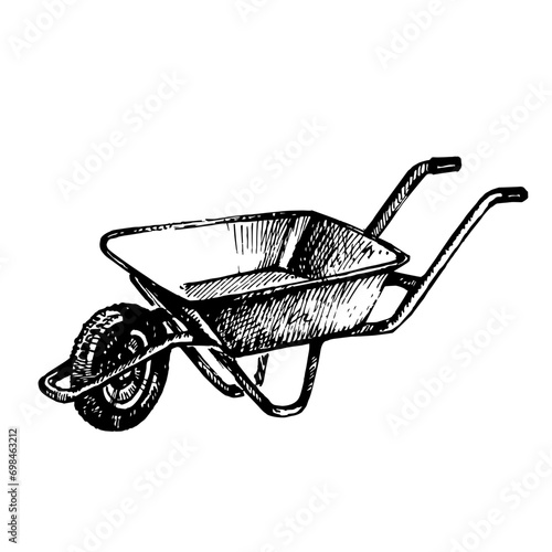 Hand drawn sketch gardening vector isolated illustration