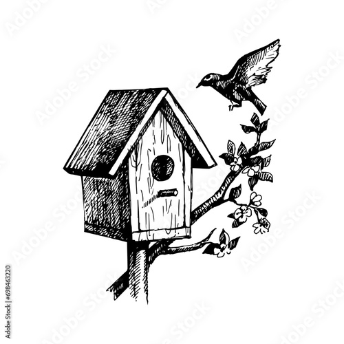 Hand drawn sketch gardening vector isolated illustration