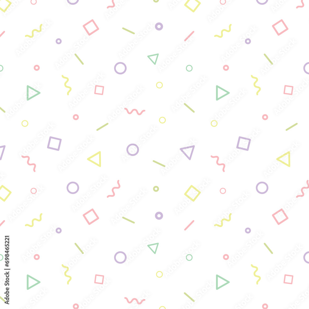 Abstract geometric background and geometric seamless pattern. Memphis style element Abstract geometric background and geometric seamless pattern. Memphis style element