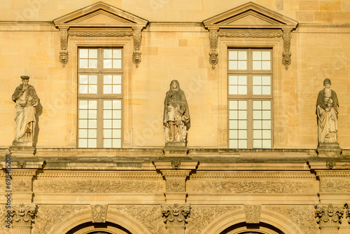 The Louvres , in Europe, in France, in Ile de France, in Paris, in summer, on a sunny day. photo