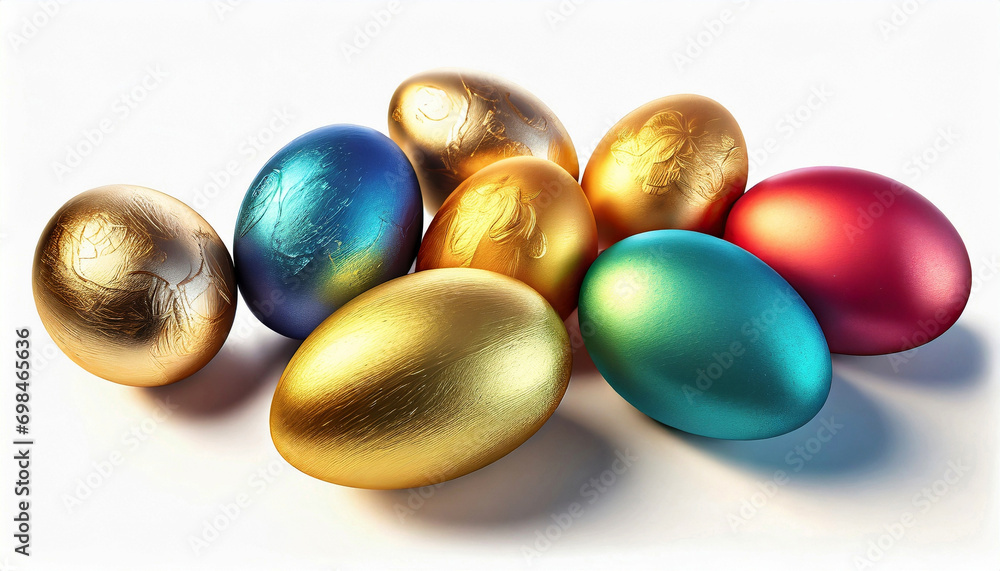 Colored easter eggs on a white background Colored easter eggs on a white background