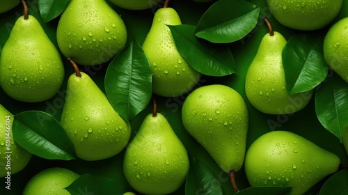 Pattern Sweet green pear fruit photo
