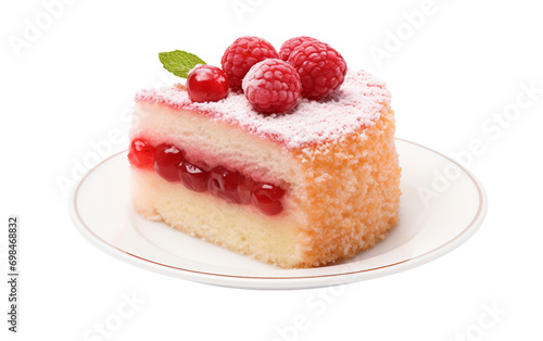 Tempting Lychee Infusion Cake isolated on transparent Background