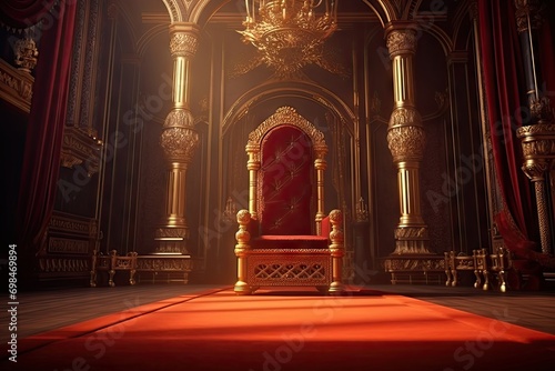 Royal Throne Room red gold color