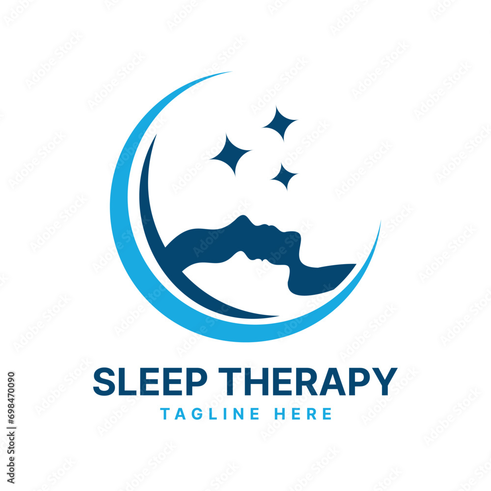 Sleep Therapy wellness Logo design Creative Concept modern simple Sleep Therapy wellness Logo design Creative Concept modern simple