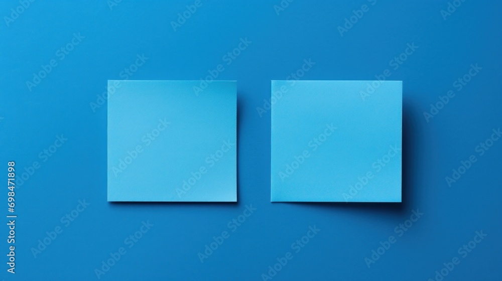 a couple of pieces of paper sitting on top of a blue table next to each other on a blue surface. a couple of pieces of paper sitting on top of a blue table next to each other on a blue surface.