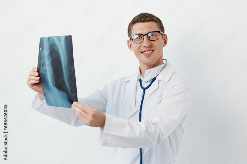 Professional man physician stethoscope clinic hospital medic medicine x-ray man health doctor Professional man physician stethoscope clinic hospital medic medicine x-ray man health doctor
