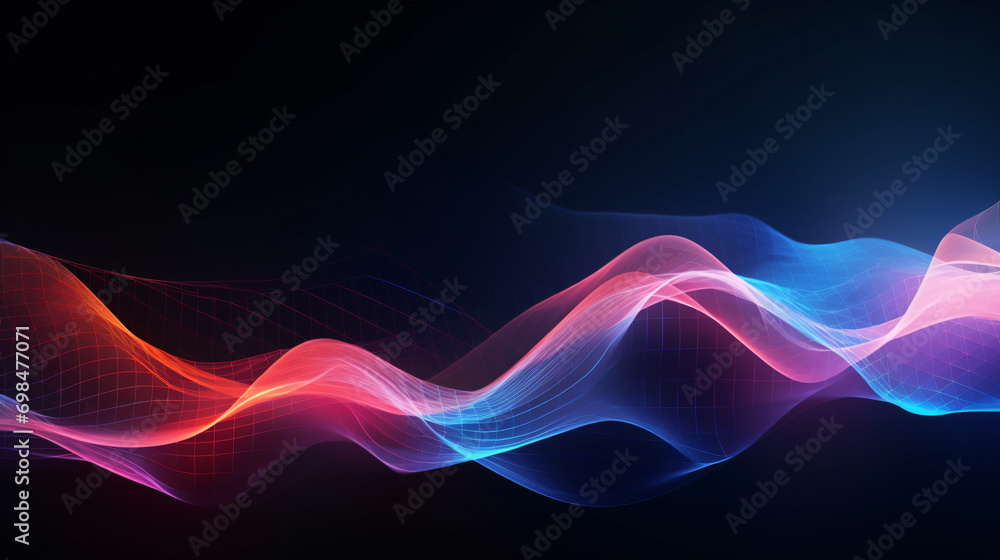 Abstract wave digital technology background
