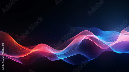 Abstract wave digital technology background