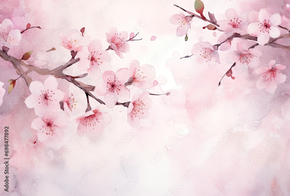 Fototapeta premium Sakura cherry blossom background wallpaper