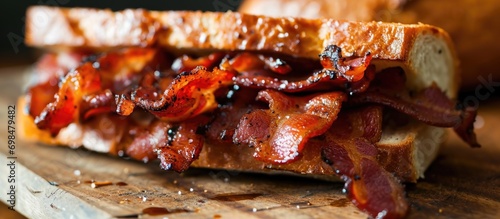 barbecued bacon [sandwich]