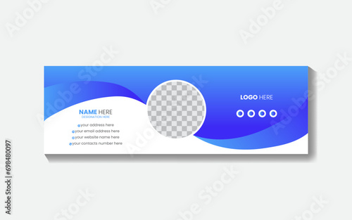 Elegant wave header design set vector illustration Free Vector Stunningly imaginative email signature template banner vector