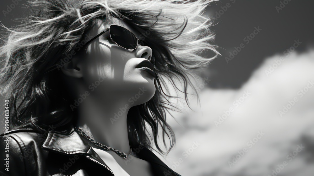 Fototapeta premium woman with black glasses