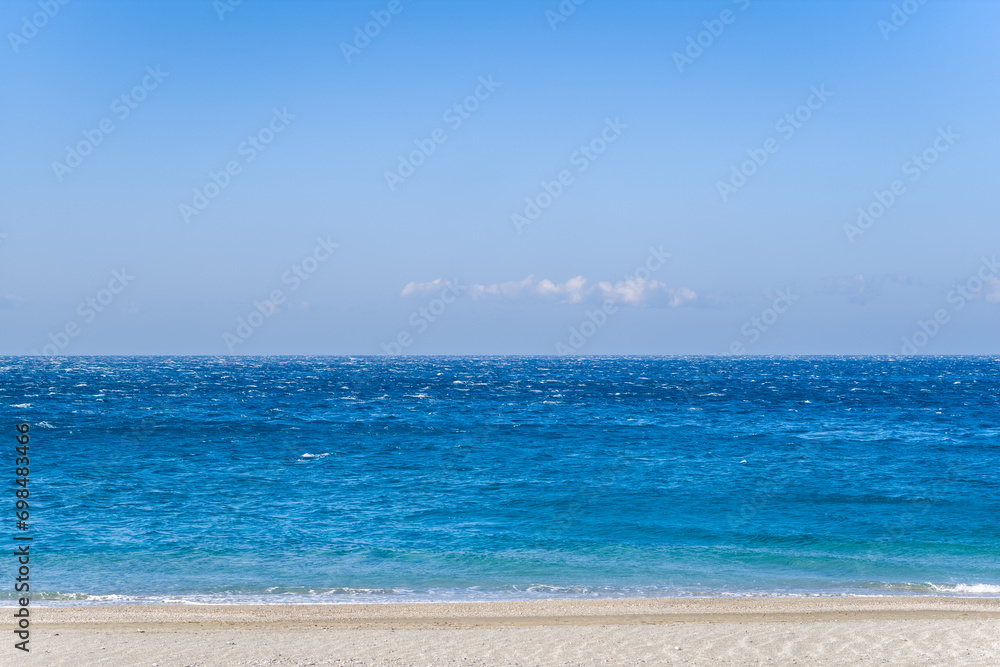 Triopetra Beach, in Europe, in Greece, in Crete, towards Rethymnon, By the Mediterranean Sea, in summer, on a sunny day.